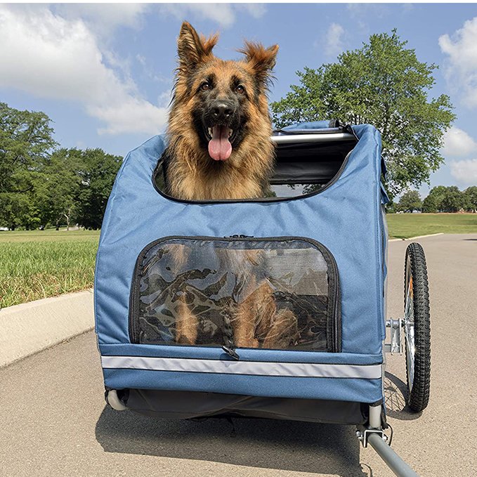 best choice products 2 in 1 pet dog bike trailer